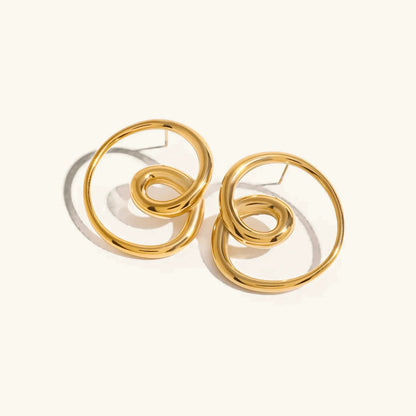 [Raffine]Angelique Golden Twist Earrings