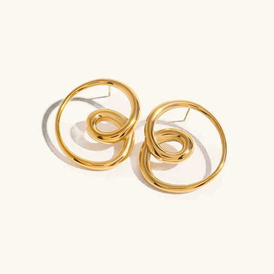 [Raffine]Angelique Golden Twist Earrings