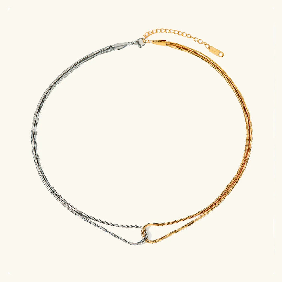 [Raffine]Talia Two Tone Necklace