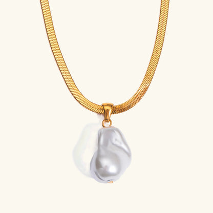 [Raffine]Glorietta Herringbone Pearl Necklace