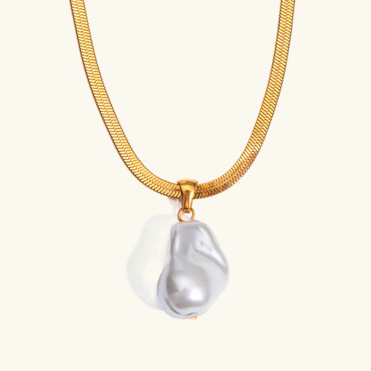 [Raffine]Glorietta Herringbone Pearl Necklace