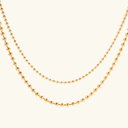 [Raffine]Layered Ball Chain Necklace