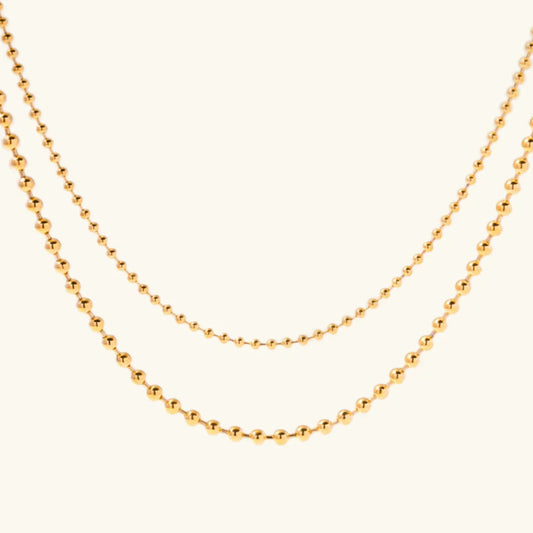[Raffine]Layered Ball Chain Necklace