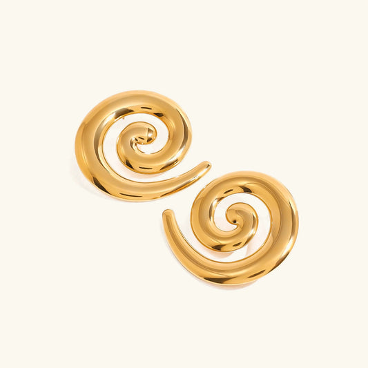 [Raffine]Zarya Spiral Gold Earrings