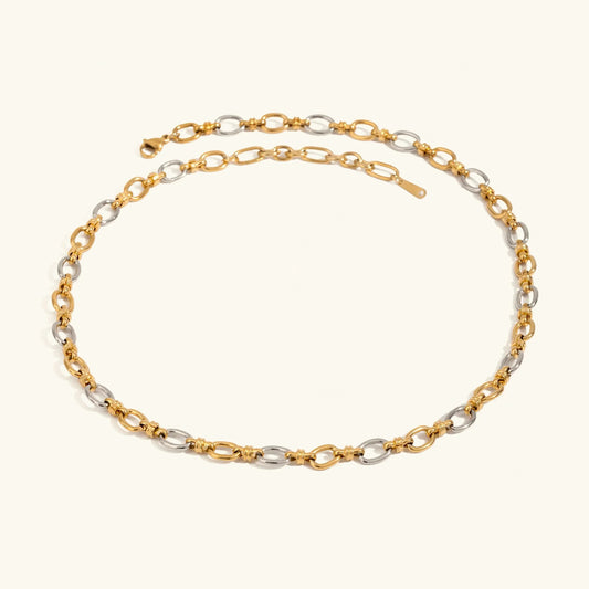 [Raffine]Addison Two Tone Gold Necklace