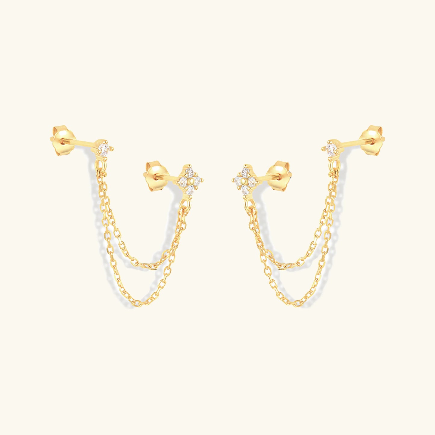 [Raffine]Kendall Diamond Chain Stud