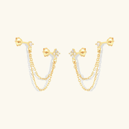 [Raffine]Kendall Diamond Chain Stud