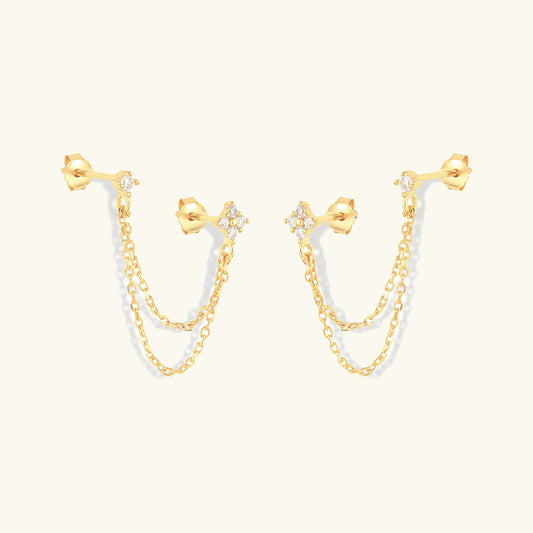 [Raffine]Kendall Diamond Chain Stud