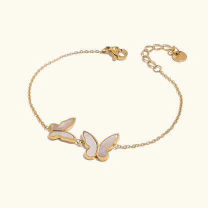 [Raffine]Blaire Butterfly Pearl Bracelet