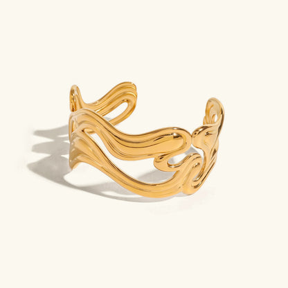 [Raffine]Anissa Wavy Gold Bracelet