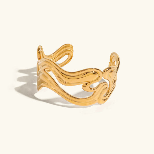 [Raffine]Anissa Wavy Gold Bracelet