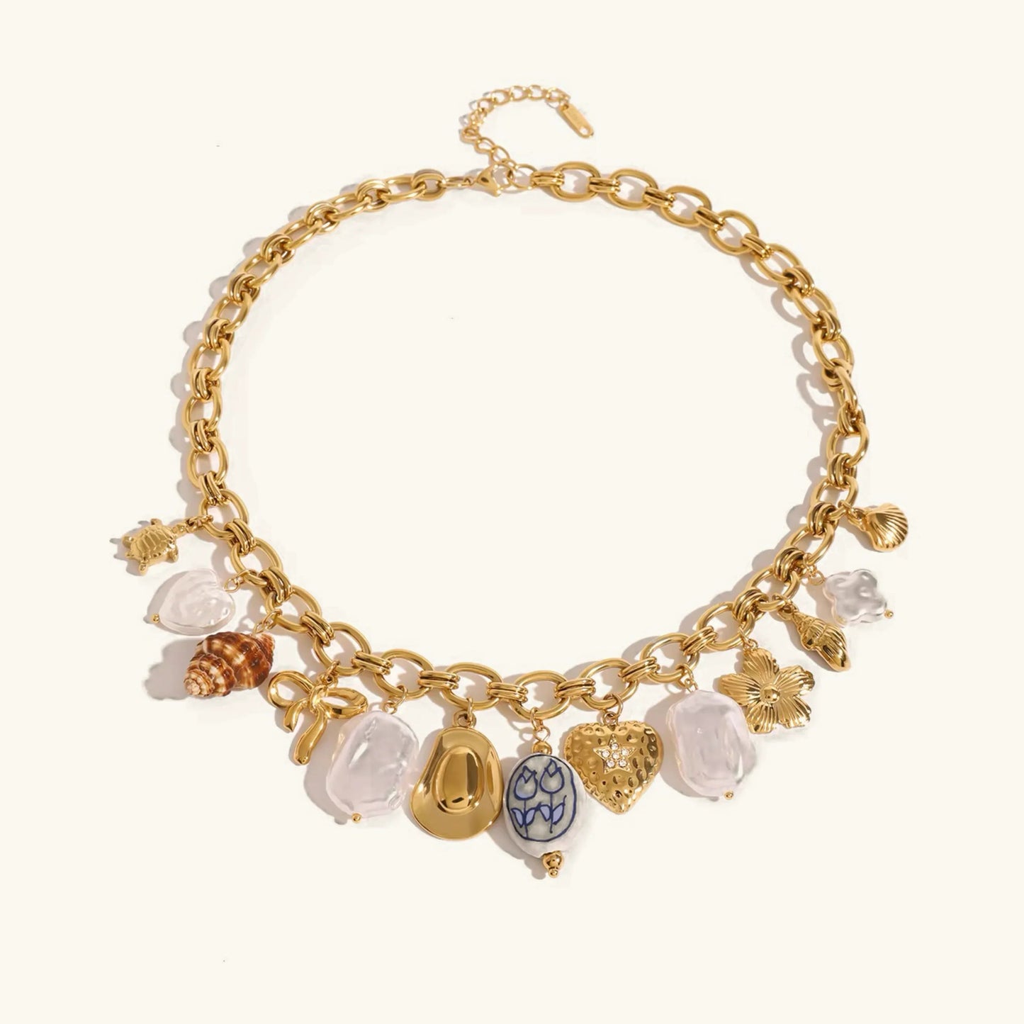 [Raffine]Wavecrest Ocean-Inspired Necklace