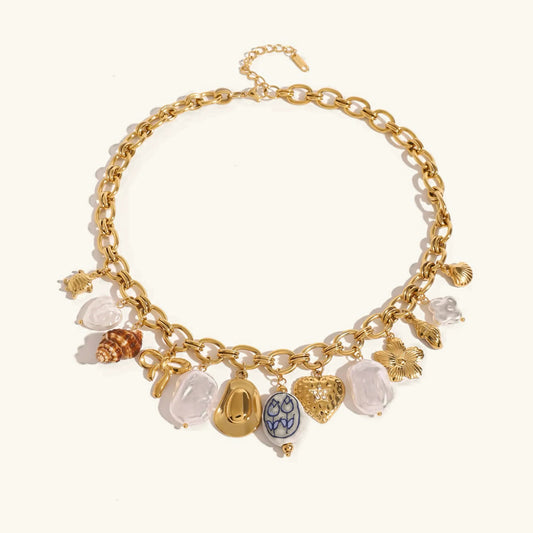 [Raffine]Wavecrest Ocean-Inspired Necklace
