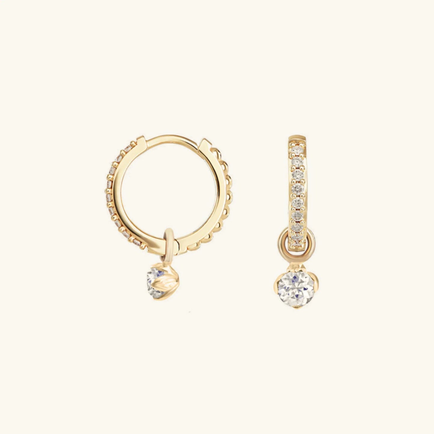 [Raffine]Blake Reversible Diamond Hoops