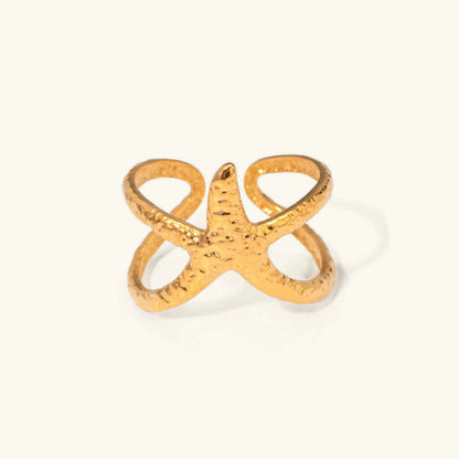 [Raffine]Aurelie Gold Starfish Ring