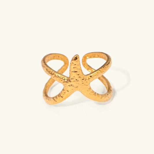 [Raffine]Aurelie Gold Starfish Ring
