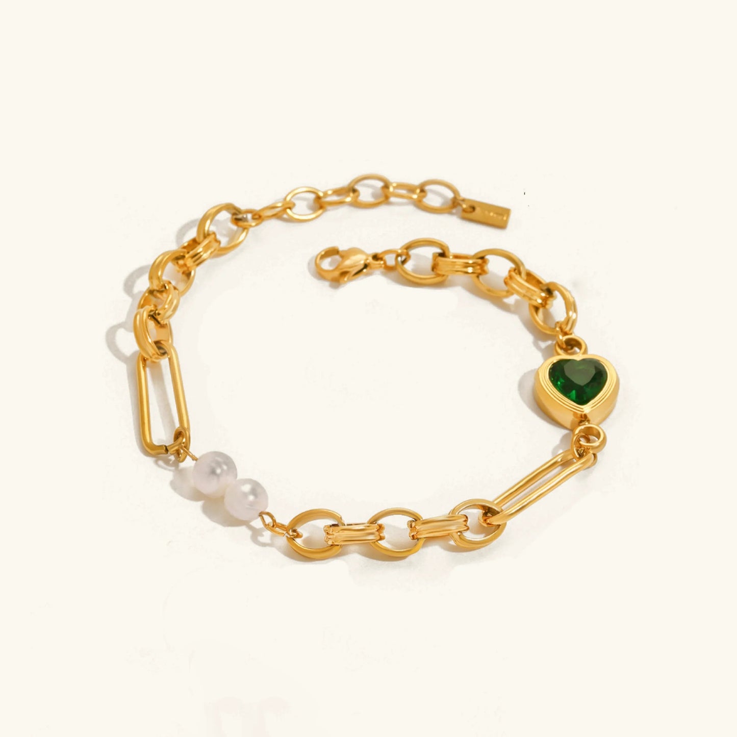 [Raffine]Maddison Pearl Chain Gold Bracelet
