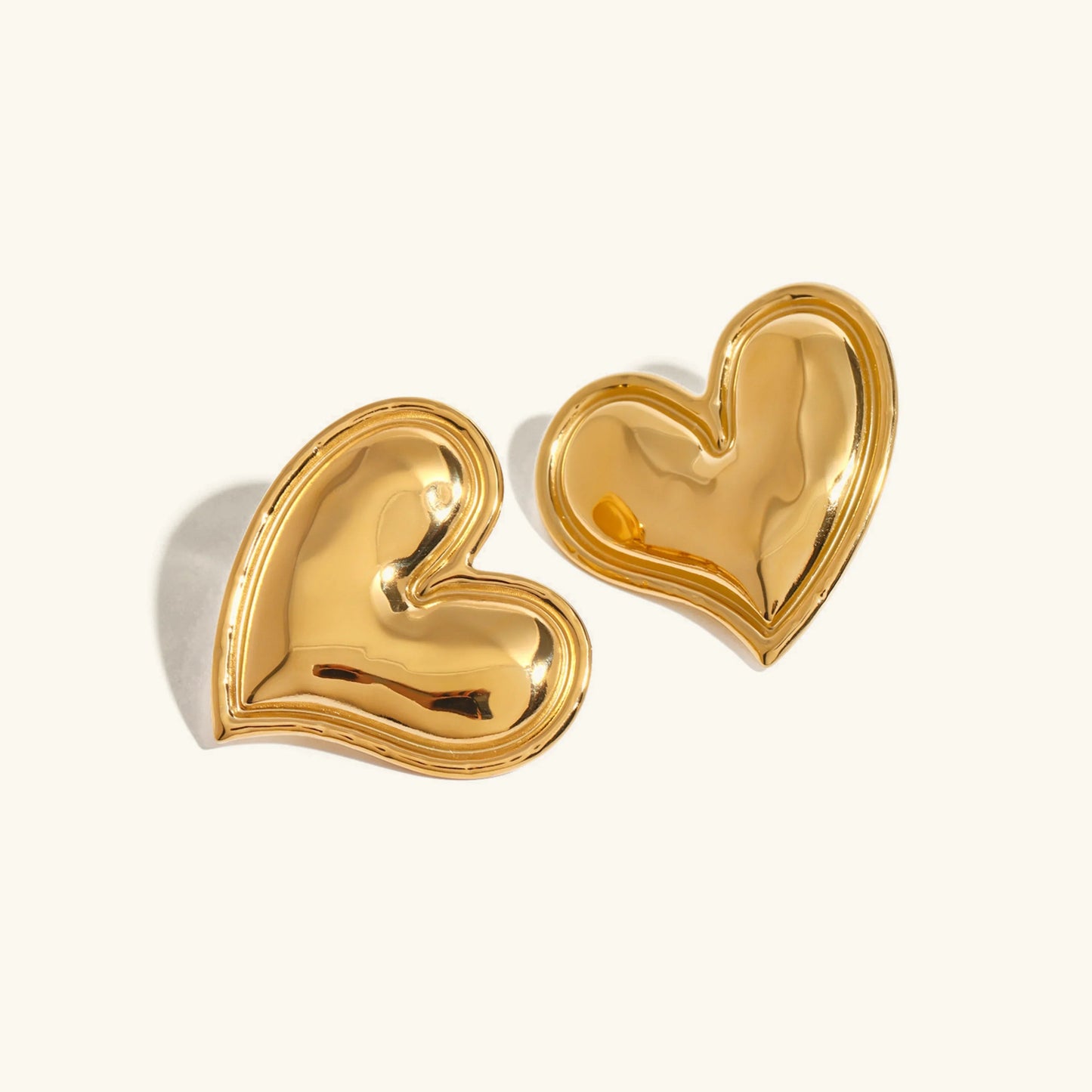[Raffine]Liora Gold Heart Earrings
