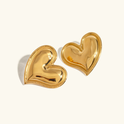 [Raffine]Liora Gold Heart Earrings