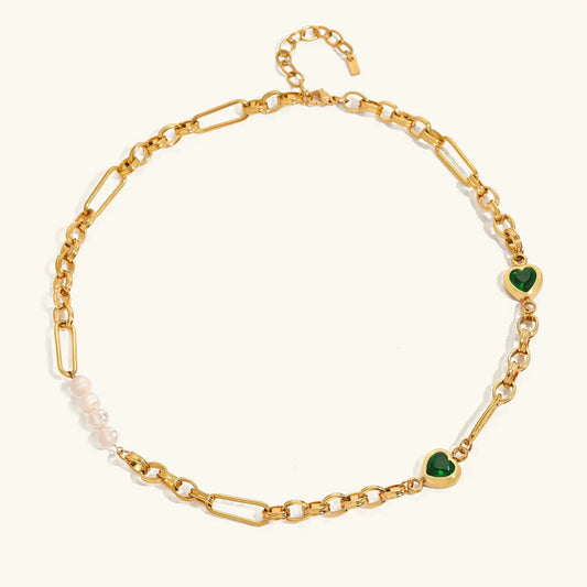 [Raffine]Maddison Pearl Chain Gold Necklace