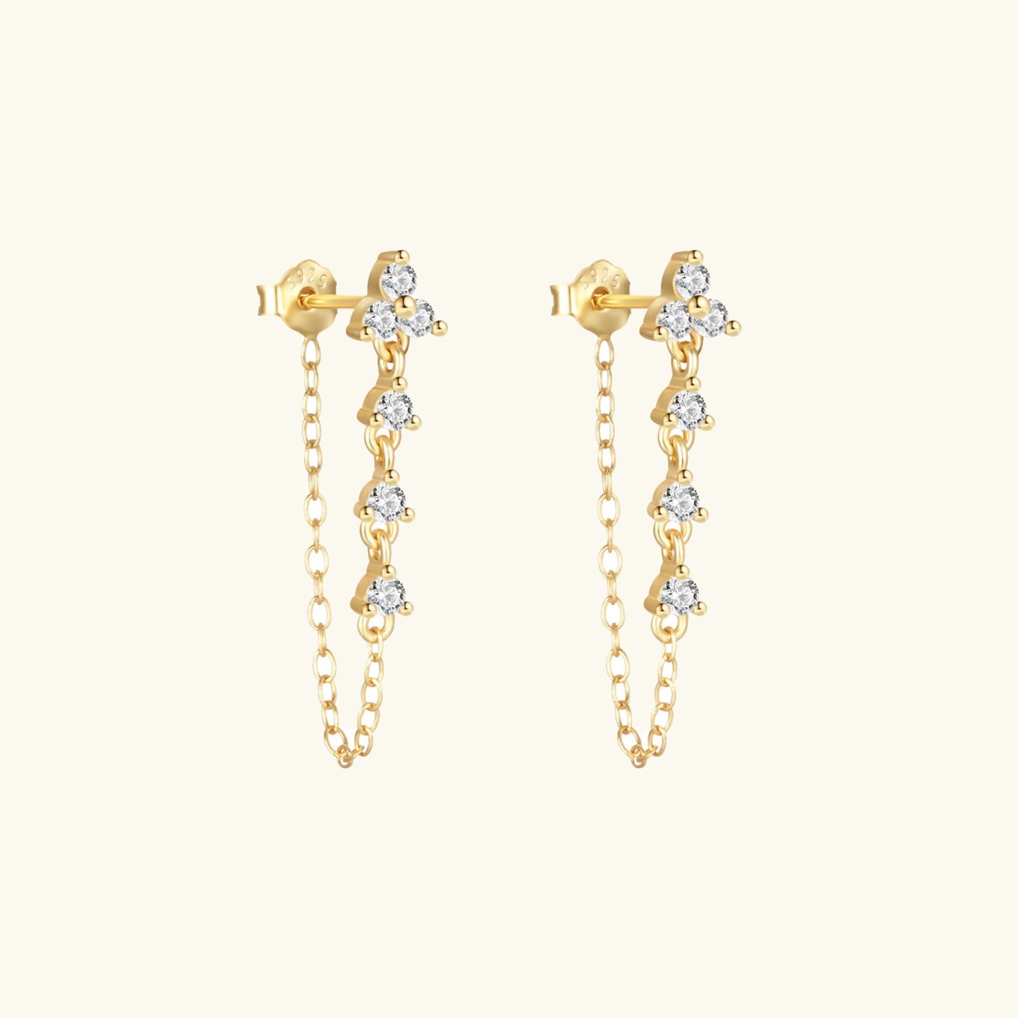 [Raffine]Daniella Diamond Chain Stud