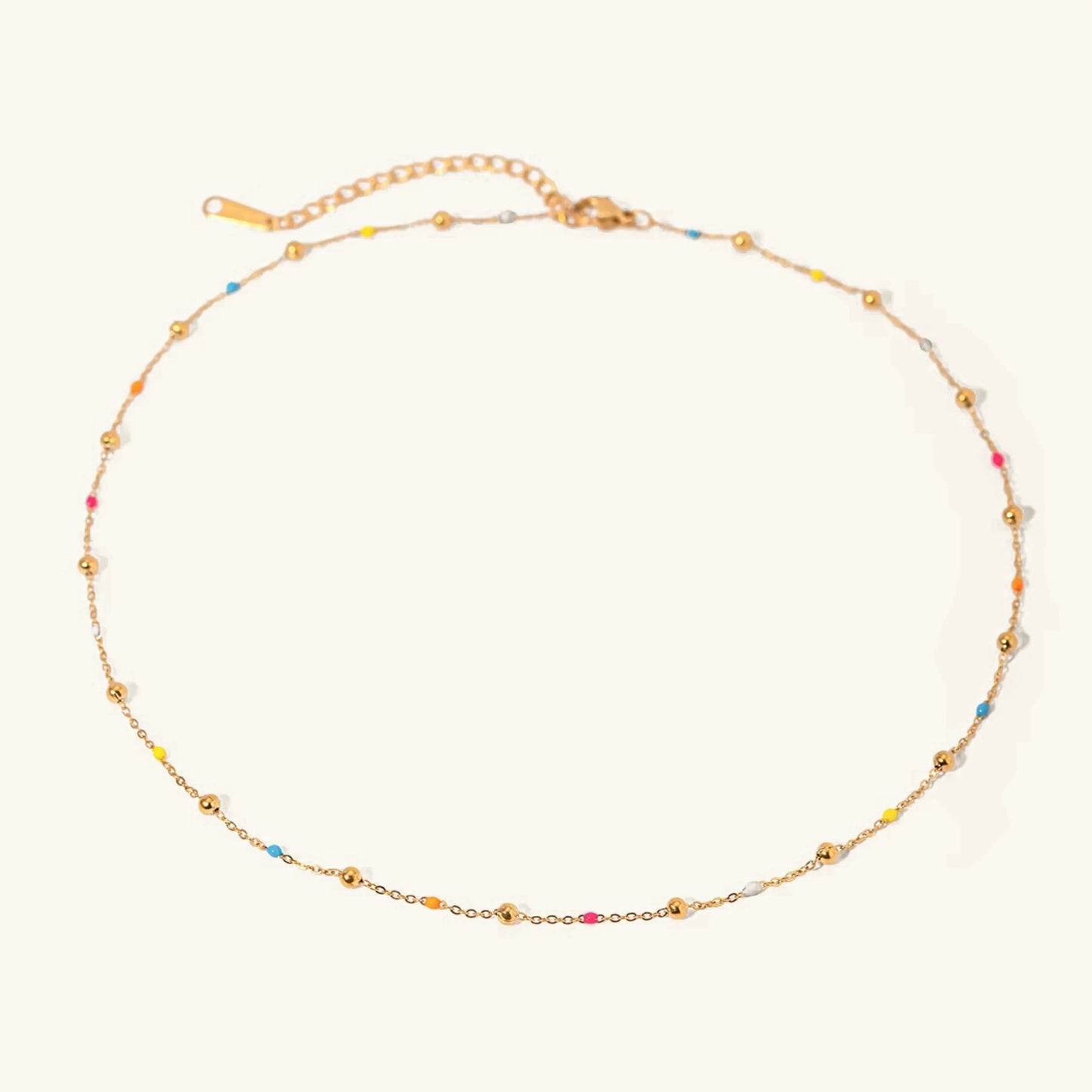 [Raffine]Amphitrite Gold Chain Bead Necklace