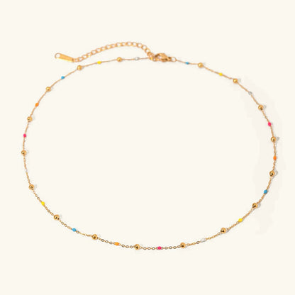 [Raffine]Amphitrite Gold Chain Bead Necklace