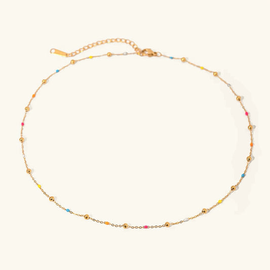 [Raffine]Amphitrite Gold Chain Bead Necklace