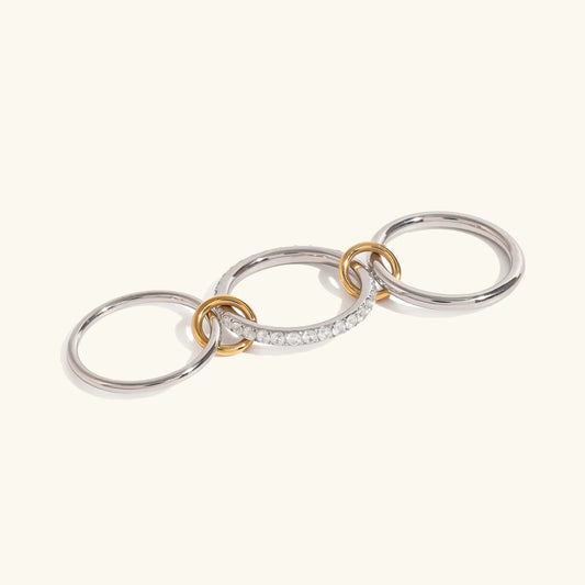 [Raffine]Desiree Stacked Diamond Ring
