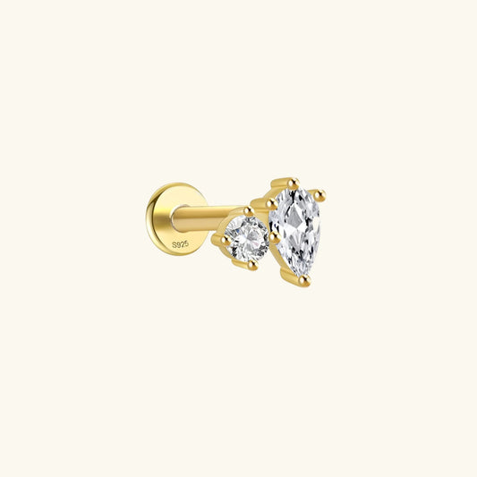 [Raffine]Kate Flat Back Diamond Stud