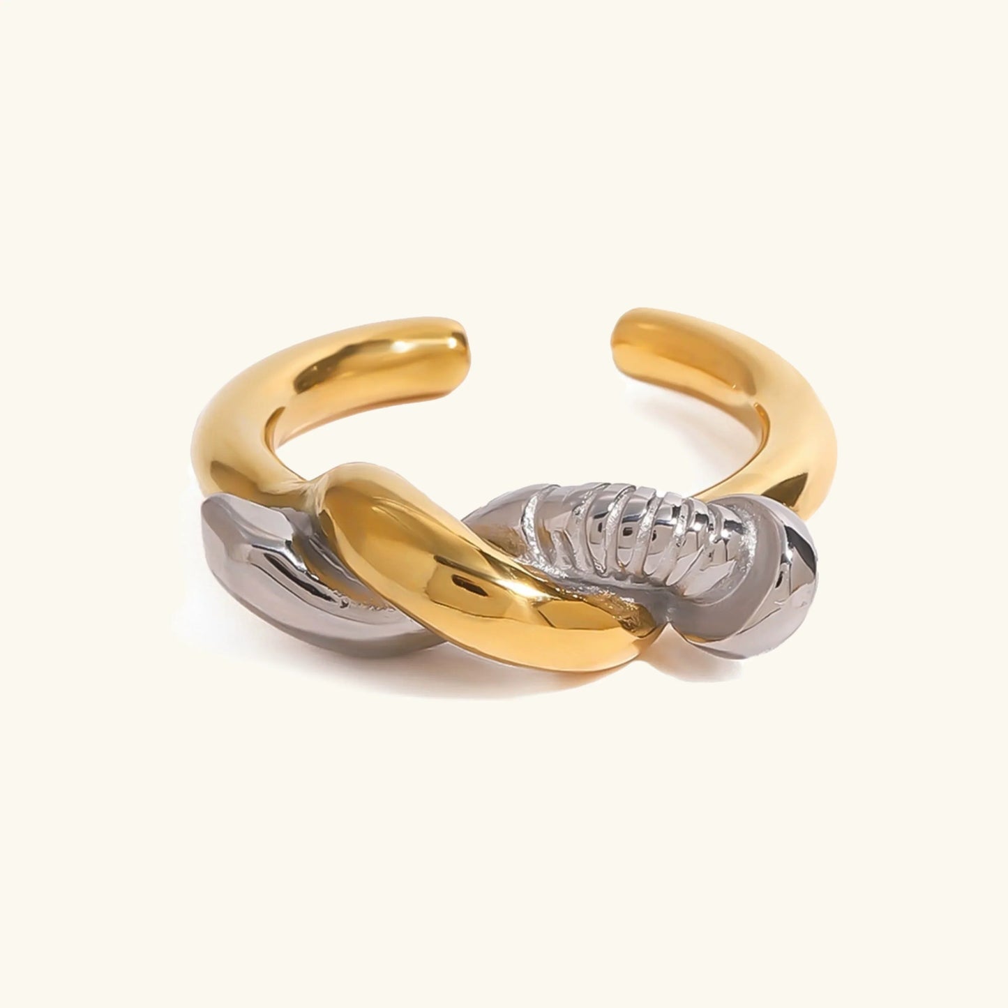 [Raffine]Trinity Twisted Nail Ring