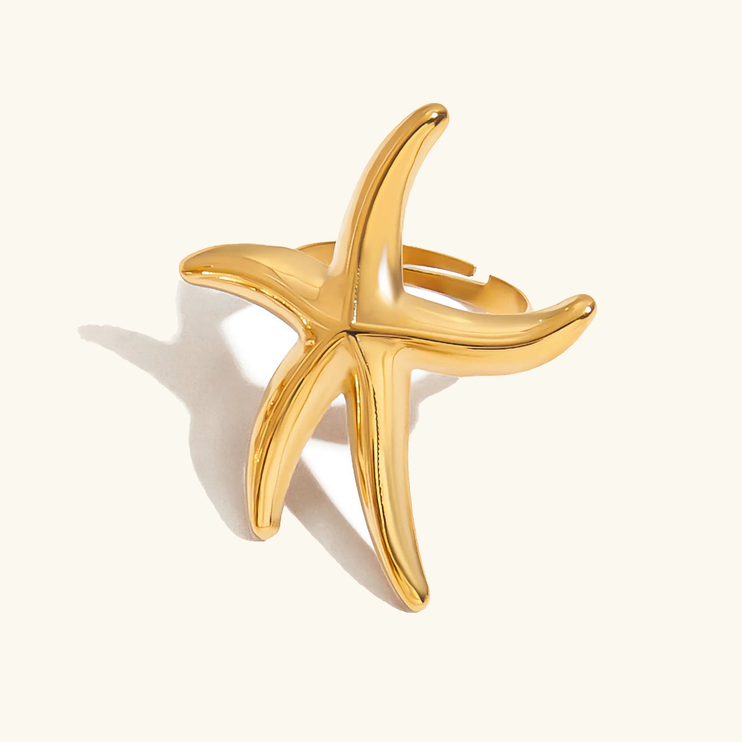 [Raffine]Oceanic Gold Starfish Ring