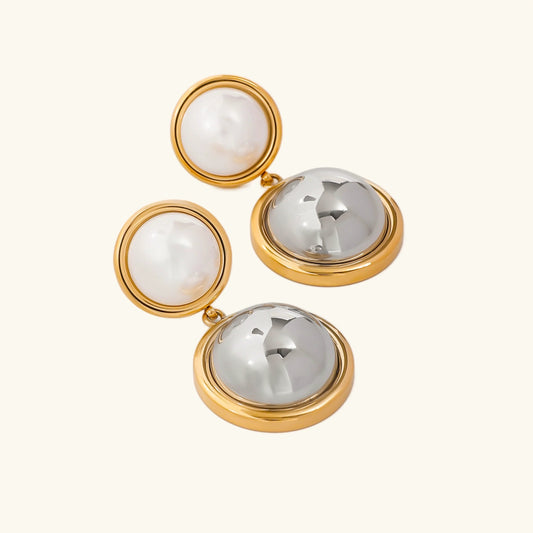 [Raffine]Avery Pearl Dome Earrings