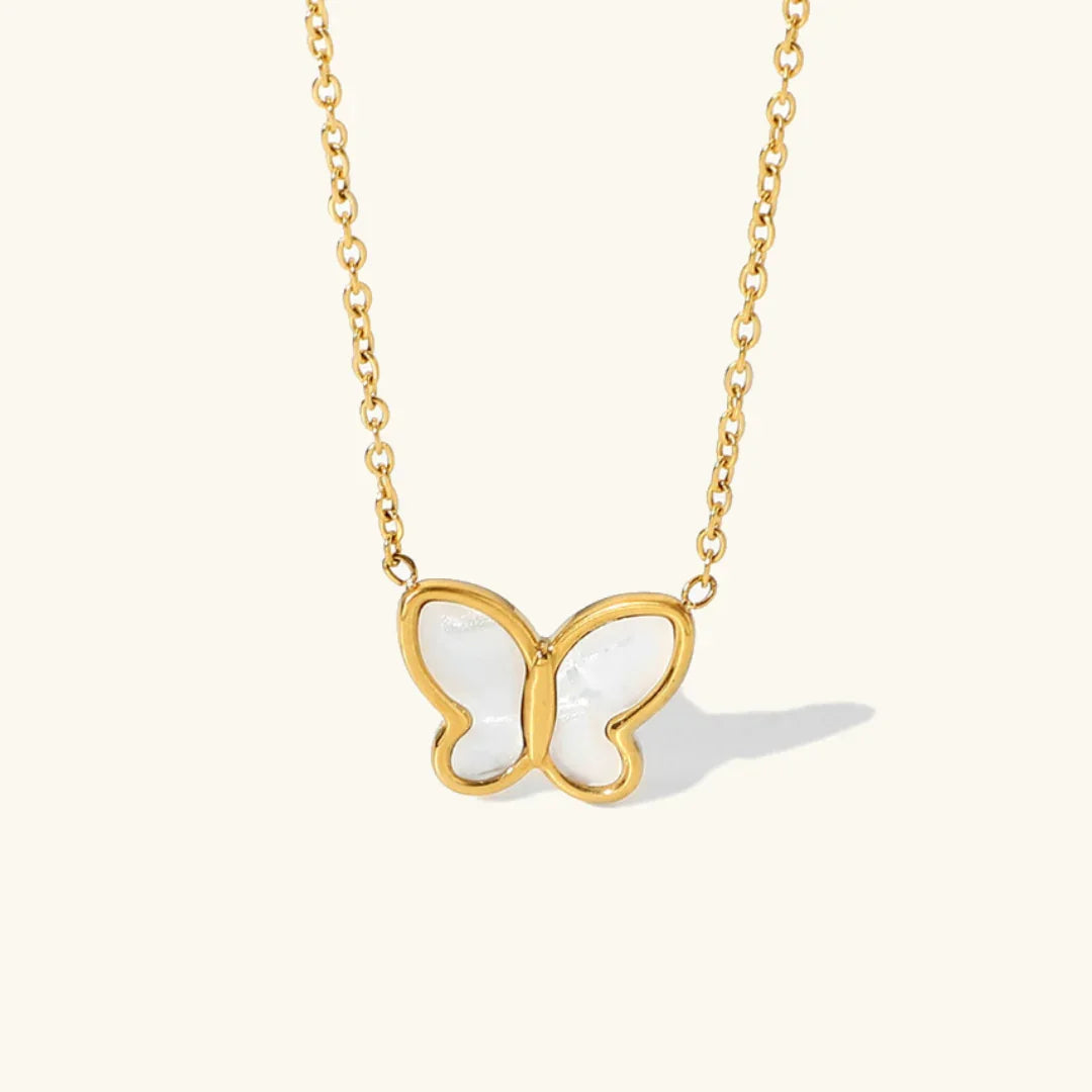 [Raffine]Flutterby Mother of Pearl Necklace