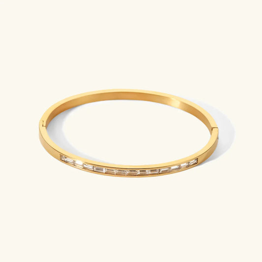 [Raffine]Grace Gold Diamond Bangle