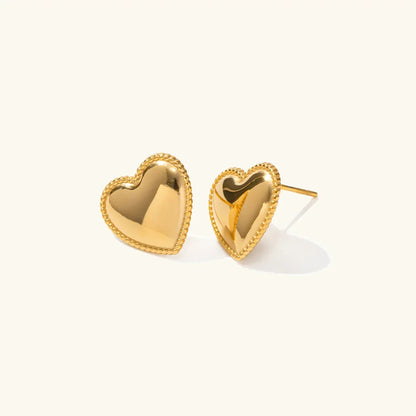 [Raffine]Ruth Heart Gold Earrings