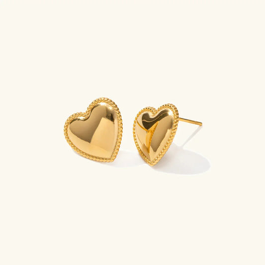 [Raffine]Ruth Heart Gold Earrings