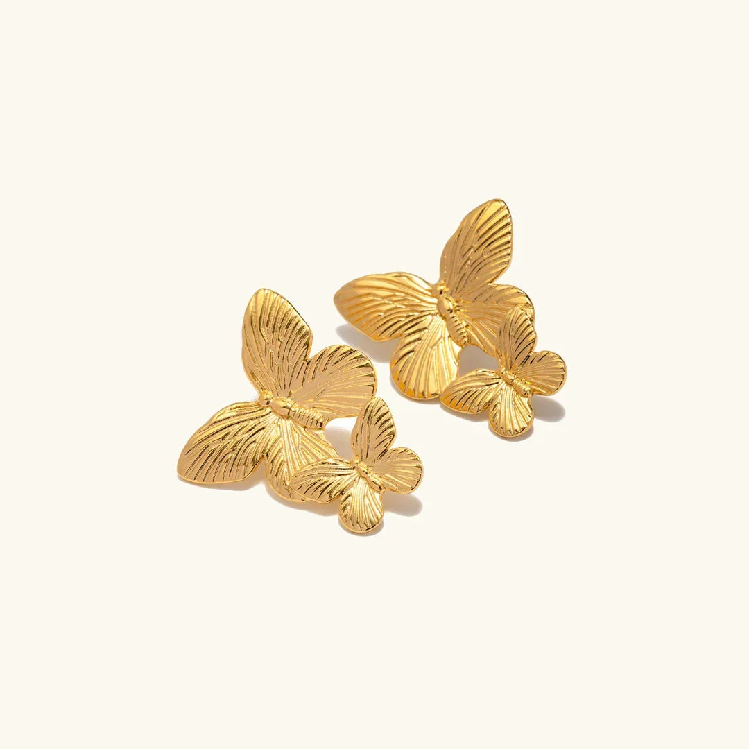 [Raffine]Butterfly Gold Earrings