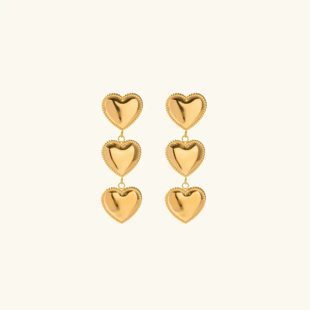 [Raffine]Aimee Gold Heart Earrings