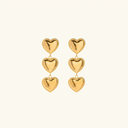 [Raffine]Aimee Gold Heart Earrings