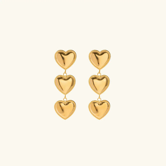 [Raffine]Aimee Gold Heart Earrings