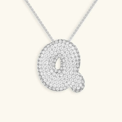 [Raffine]Bubble Initial Diamond Necklace