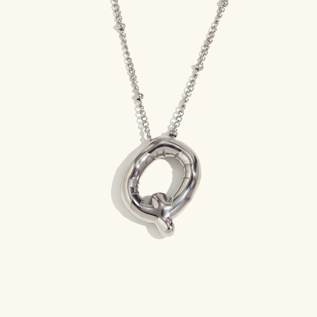 [Raffine]Balloon Gold Initial Necklace
