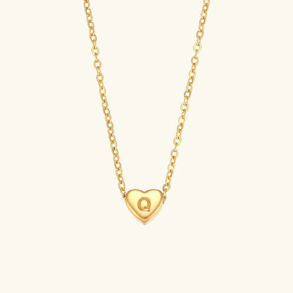 [Raffine]Heart Initial Gold Necklace