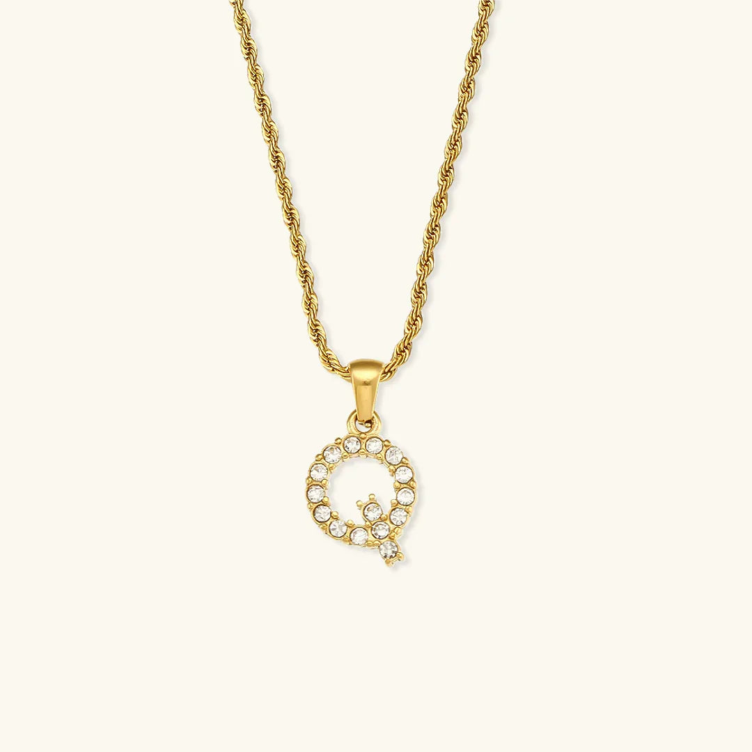 [Raffine]Maeve Letter Initial Diamond Necklace