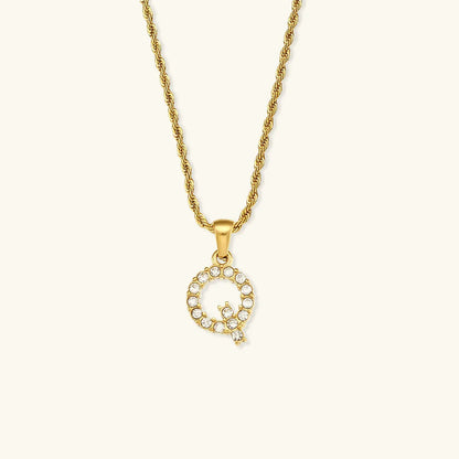 [Raffine]Maeve Letter Initial Diamond Necklace