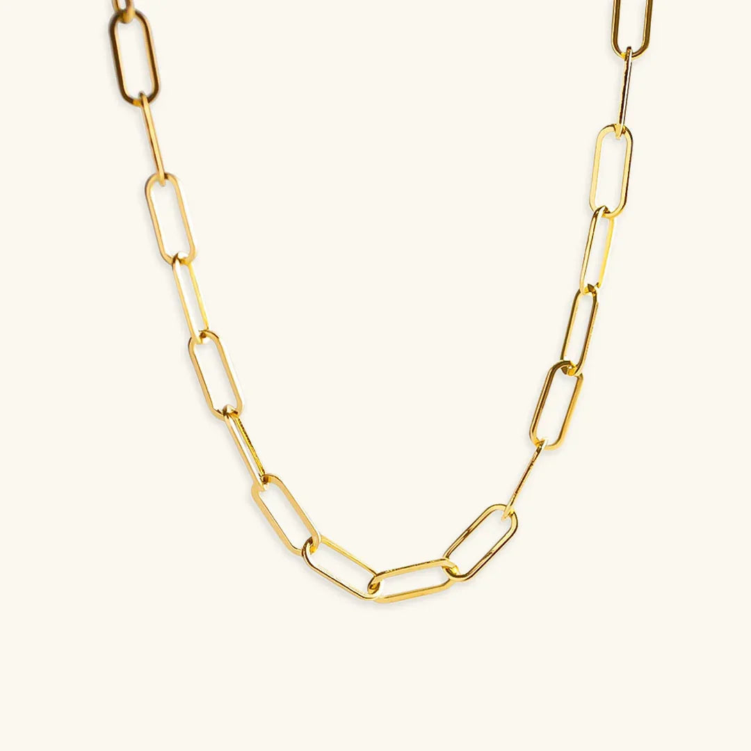 [Raffine]Ria Gold Paperclip Chain Necklace