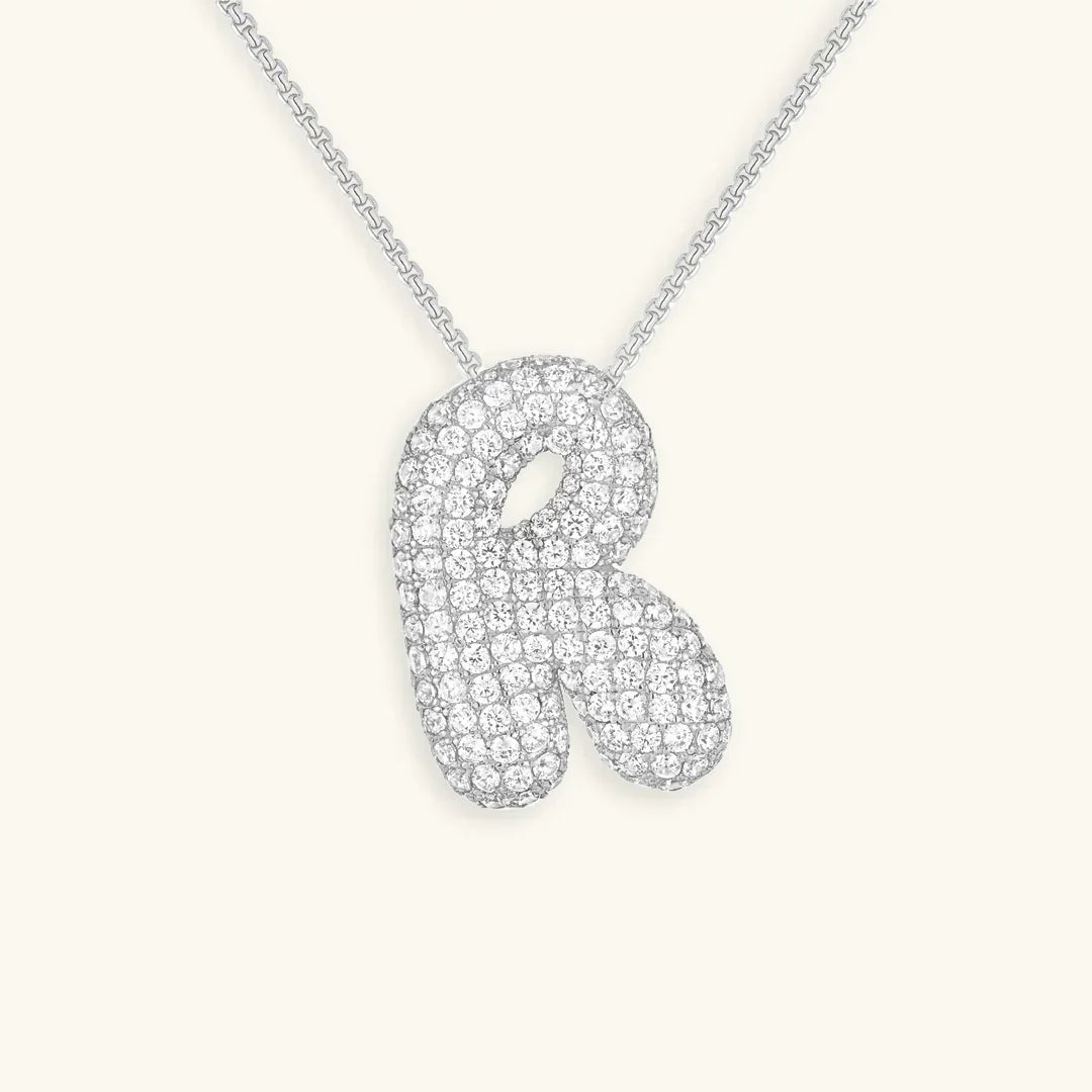 [Raffine]Bubble Initial Diamond Necklace