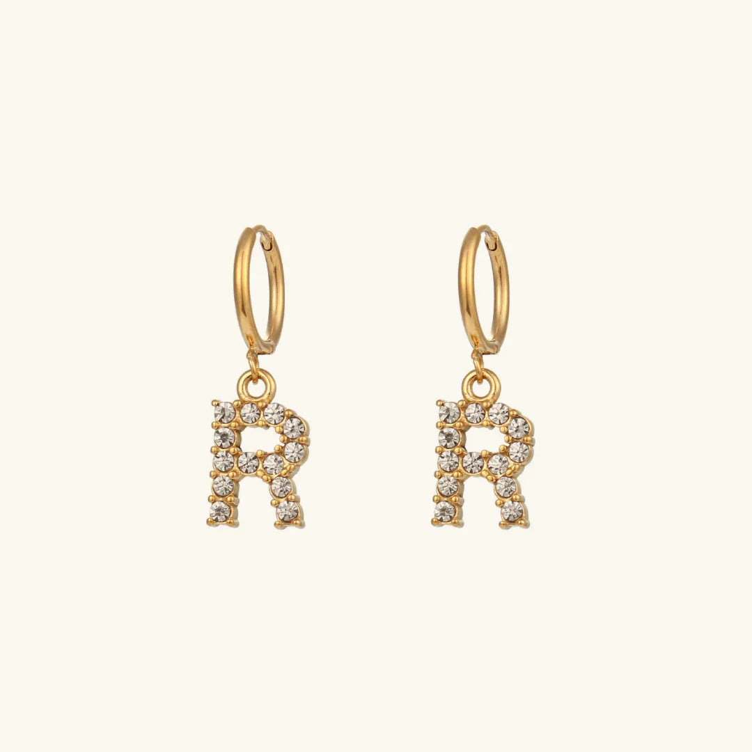 [Raffine]Wilhemina Initial Letter Earrings