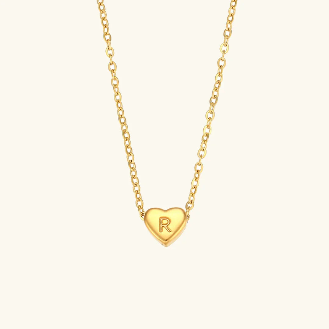 [Raffine]Heart Initial Gold Necklace